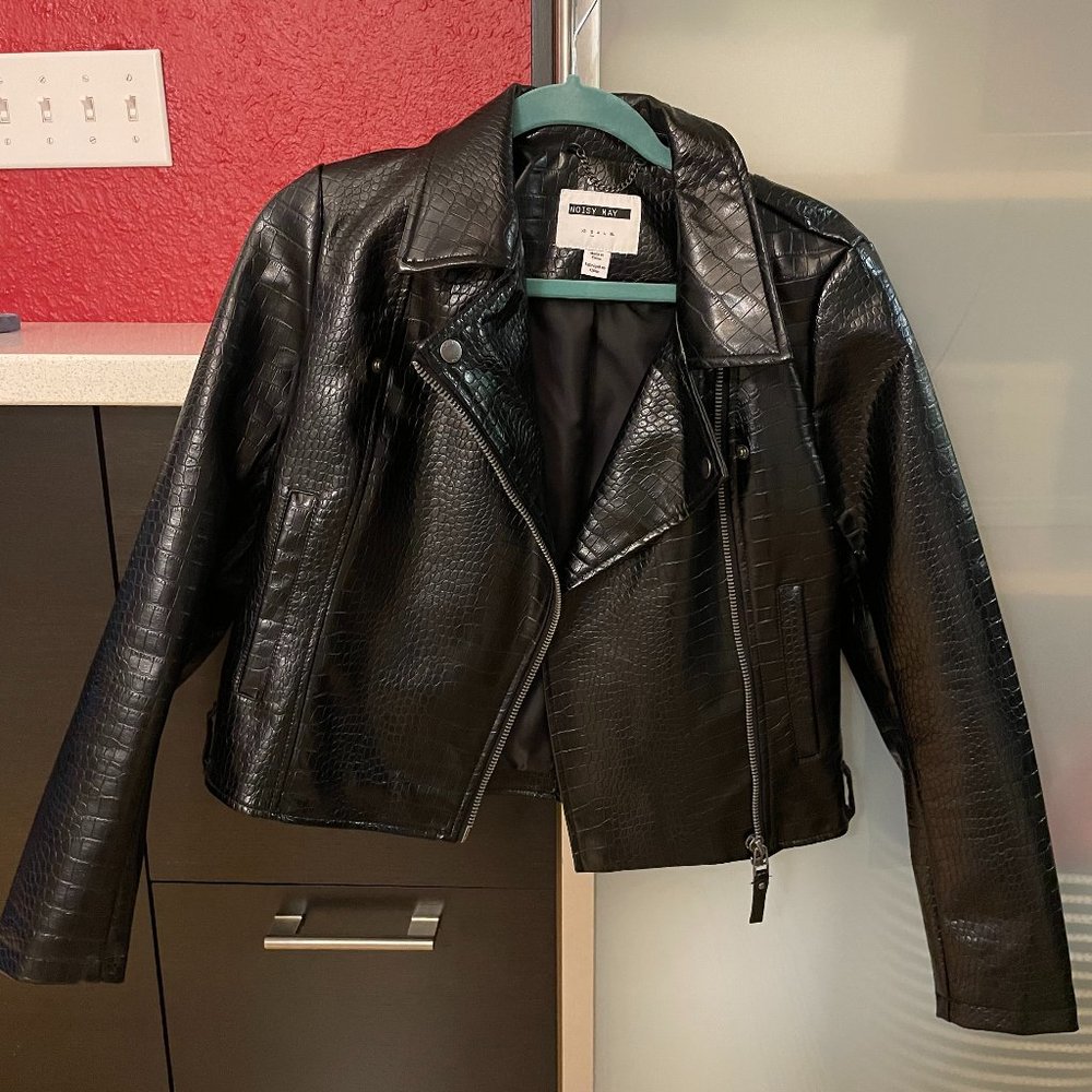 Oversized Faux Leather Jacket